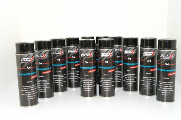 12x CAR1 CO 3606 Unterbodenschutz 500ml Spray - schwarz - überlackierbar