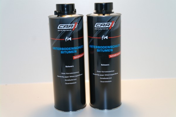 2x CAR1 CO 3613 Unterbodenschutz Bitumen 1L Pistolendose - schwarz