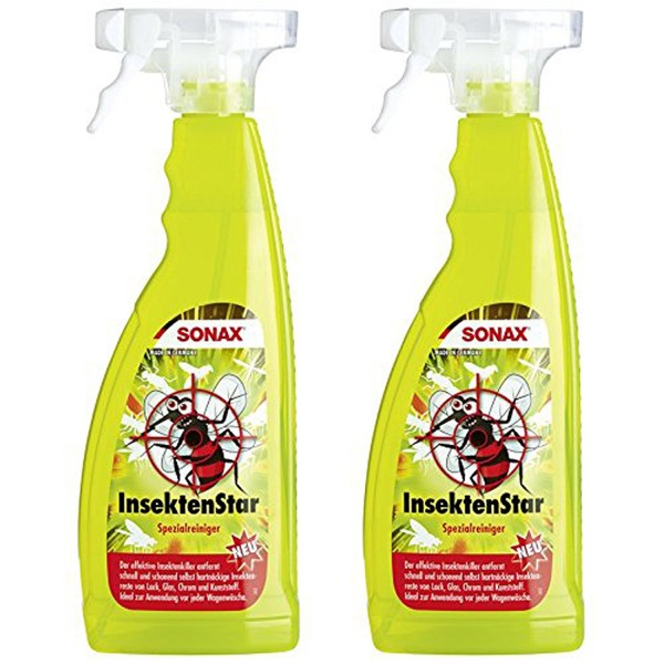 2x 750ml SONAX INSEKTENSTAR INSEKTENENTFERNER SPEZIALREINIGER