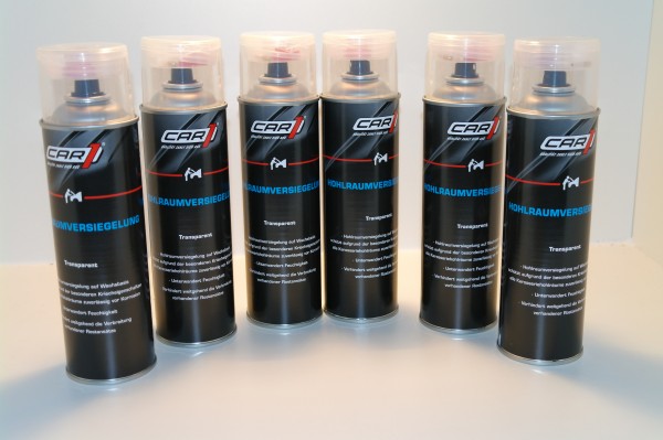 6x CAR1 CO 3610 Hohlraumversiegelung Wachsbasis 500ml Spray - transparent