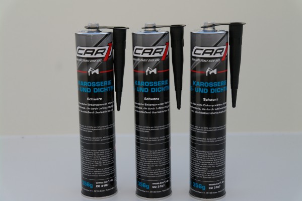 3x CAR1 CO 3107 Karosserie Klebe- & Dichtmasse 310ml - schwarz