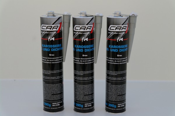 3x CAR1 CO 3106 Karosserie Klebe- & Dichtmasse 310ml - grau